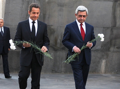 Նախագահ Սերժ Սարգսյանը երախտագիտության խոսք է հղել Ֆրանսիայի նախագահ Նիկոլա Սարկոզիին