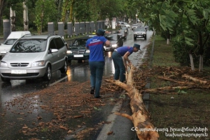 Ուժեղ քամին վնասներ է հասցրել. անհրաժեշտ է փրկարարների օգնությունը (թարմացված, լուսանկարներ)