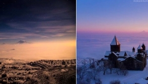 Օրվա կադրեր․ Արարատ լեռը՝ Ողջաբերդից և Տեղերի վանքը