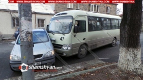 Երևանում բախվել են թիվ 47 երթուղին սպասարկող Hyundai ավտոբուսն ու Opel-ը. կան վիրավորներ