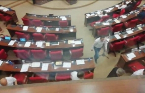 ППА демонстративно покинула зал заседаний парламента (видео)