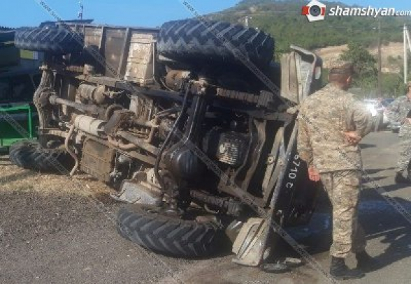 В Тавуше перевернулся армейский грузовик: 11 человек госпитализированы (фото)