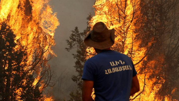 Վայոց ձորի մարզի Հերհերի ջրամբարի մոտակայքում այրվում է անտառածածկ տարածք