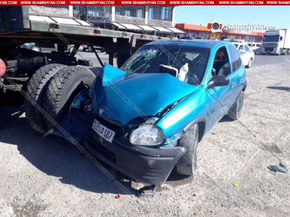 Գեղարքունիքի մարզում բախվել են 35-ամյա վարորդի Opel Corsa-ն ու 31-ամյա վարորդի ЗИЛ-ը. կա վիրավոր