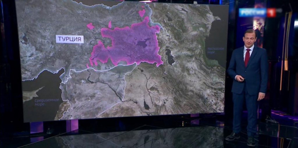 Ռուսական հեռուստաընկերության եթերում ցուցադրվել է «Քրդստանի» քարտեզը (լուսանկար)