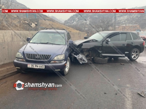 Սարալանջի նորակառույց ճանապարհին բախվել են Porsche Cayenne-ը, Lexus-ը, և BMW-ն (տեսանյութ)