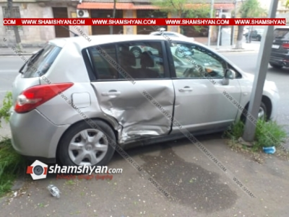 Երևանում բախվել են Opel Zafira-ն ու Nissan Tiida-ն. կա վիրավոր (տեսանյութ)