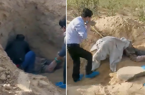В Китае похороненная заживо сыном женщина провела 3 дня в могиле и выжила (видео)