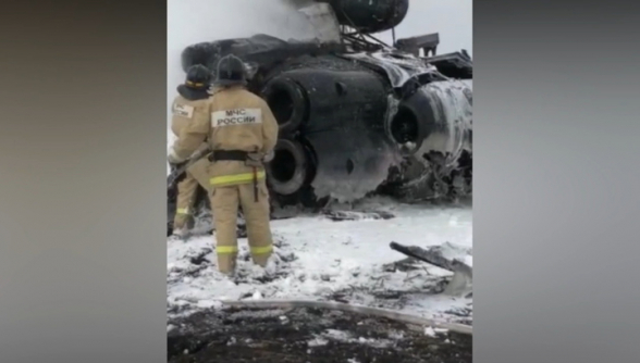 Момент падения вертолета Ми-8 в Анадыре попал на видео