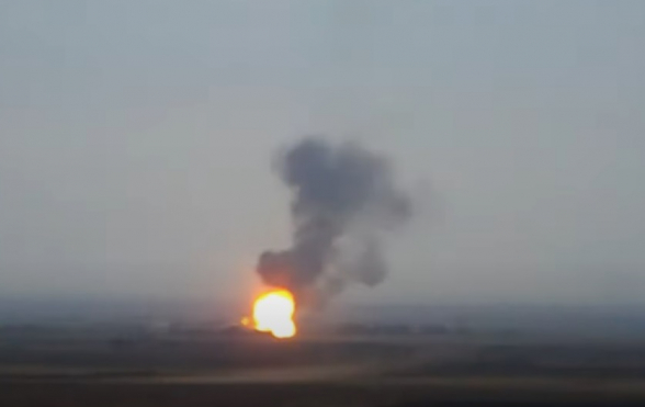 Опубликованы кадры уничтожения азербайджанского вертолета (новое видео)