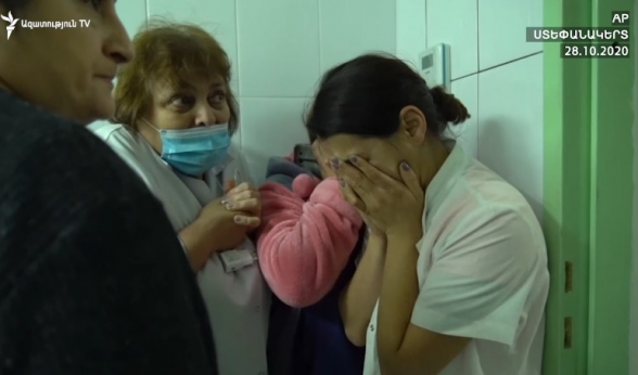 Момент обстрела больницы Степанакерта: кадры изнутри здания