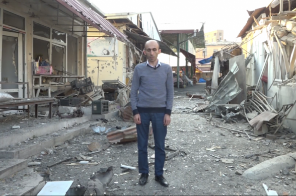 Արտակ Բեգլարյանն ուղերձ է հրապարակել այսօր առավոտյան ադրբեջանական զինված ուժերի կողմից ռմբակոծված Ստեփանակերտի կենտրոնական շուկայից (տեսանյութ)