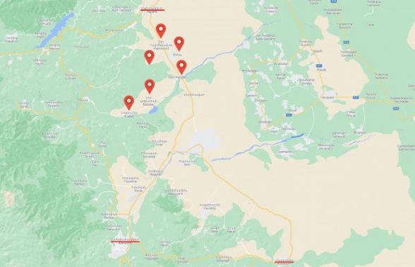 Переходящие Азербайджану 6 сел расположены недалеко от дороги Мартакерт-Степанакерт