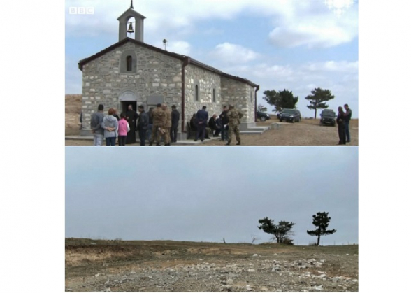 Азербайджанцы снесли армянскую церковь (видео)
