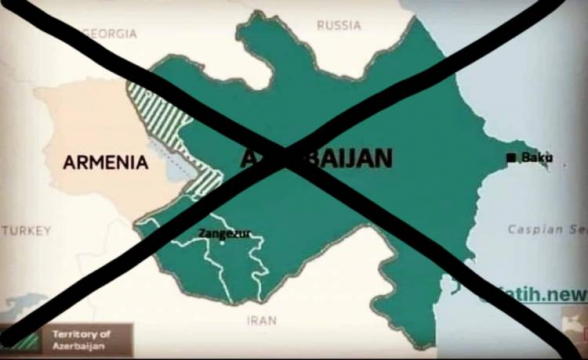Քարտեզ, որն արտացոլում է ադրբեջանցիների վերջնական նպատակները