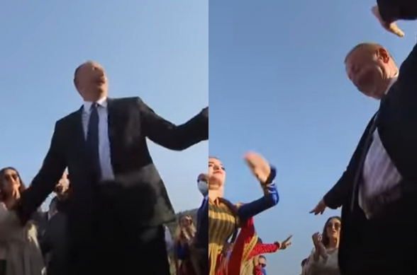 Алиев станцевал в Шуши (видео)