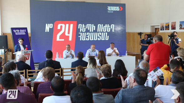 Предвыборная встреча блока «Армения» в Ашоцке (видео, фото)