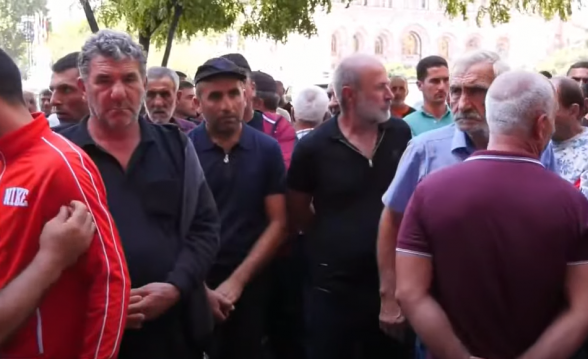 Акция протеста виноградарей у здания Правительства РА (видео)