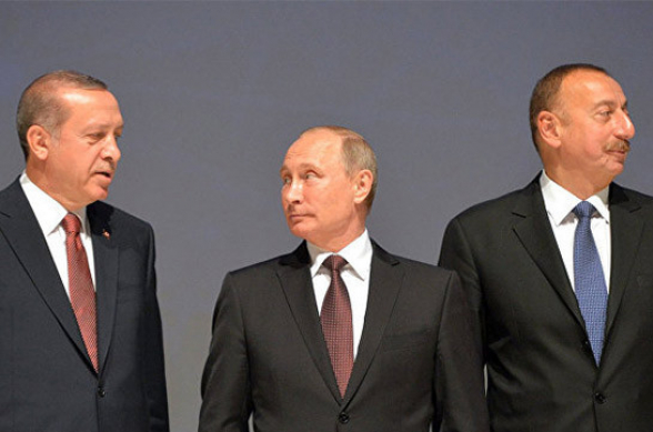 Путин обсудил с Алиевым и Эрдоганом ситуацию в регионе Южного Кавказа