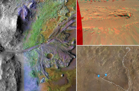 Ученые обнаружили близ кратера на Марсе дельту древней реки