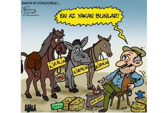 Ծաղրանկարով քննադատվում է Թուրքիայի իշխանությունների վարած տնտեսական քաղաքականությունը