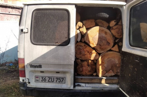 Տավուշում հայտնաբերվել է ապօրինի փայտանյութ տեղափոխող 4 մեքենա