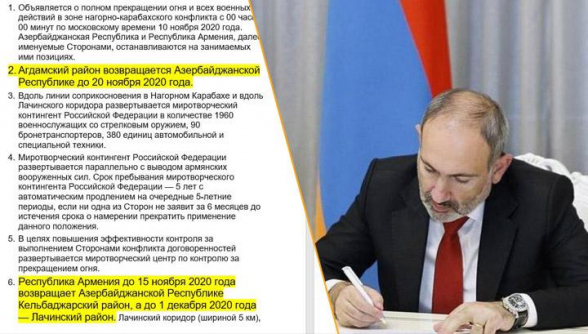 Արցախյան ո՞ր շրջաններն է հանձնել Փաշինյանը իր ստորագրությամբ