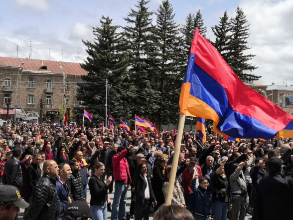 Митинг Движения сопротивления в Гюмри (видео)