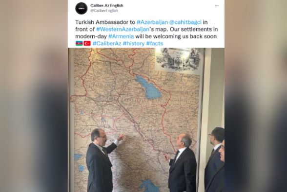 Посол Турции в Азербайджане поприветствовал Никола Пашиняна и показал карту «эпохи мира»