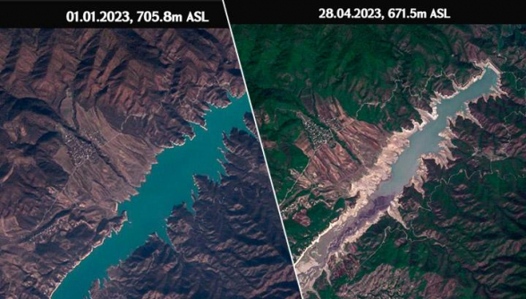 Водные ресурсы Сарсангского водохранилища достигли критического предела