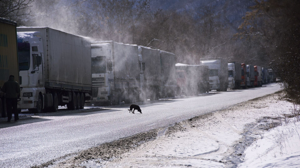 В пробке на границе России и Грузии стоит более 2,6 тыс. грузовиков