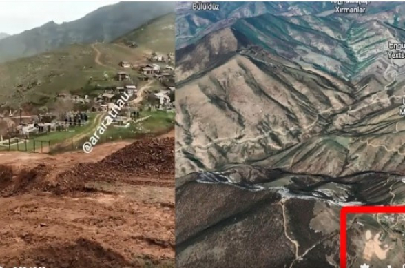 Азербайджан на государственном уровне уничтожает кладбище поселения Хин Шен в Арцахе