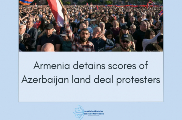 Призываем власти Армении уважать право людей выражать свое несогласие – Институт Лемкина