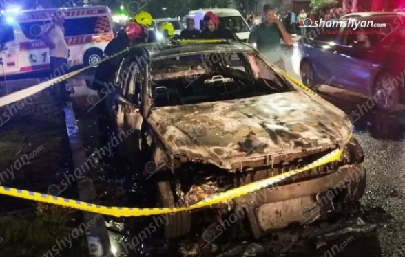 Արտակարգ դեպք՝ Երևանում․ «Mercedes»-ը վերածվել է մոխրակույտի․ կան վիրավորներ