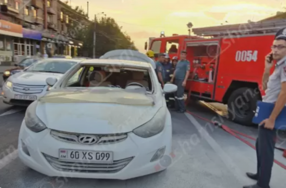 Երևանում «Hyundai Elantra»-ում պшյթյnւն է տեղի ունեցել.1 հոգի տեղափոխվել է հիվանդանոց