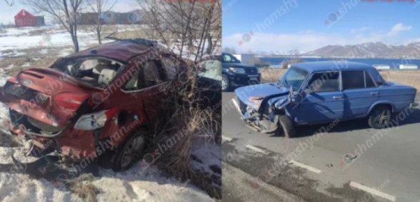 Գեղարքունիքում բախվել են ՎԱԶ 2106-ն ու Ford-ը, վերջինը գլորվելով հայտնվել է դաշտում․ կա վիրավոր