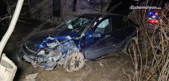 Կոտայքի մարզում վարորդը, լինելով ոչ սթափ, «Opel»-ով բախվել է ծառին. կա զnh