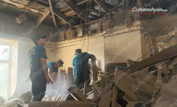 Շենգավիթում 3-հարկանի շենքի տանիքը փլուզվել է հյուրասենյակի վրա