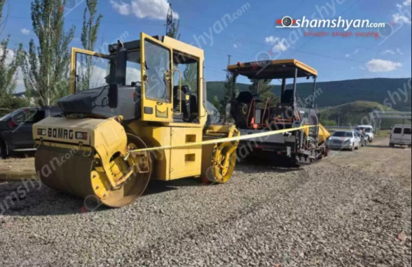 Հրազդանում աշխատակիցն ընկել ու մնացել է ասֆալտ փռող և հարթեցնող մեքենաների մեջտեղում