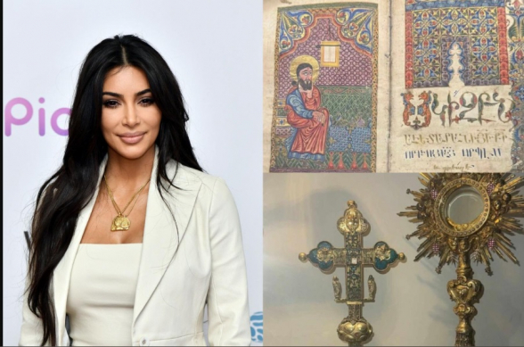 Ким Кардашьян продемонстрировала миллионам своих подписчиков коллекцию армянских рукописей на острове Святого Лазаря