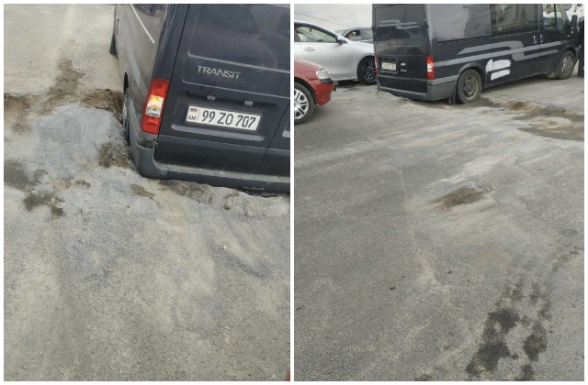 Ֆորդ-տրանզիտ մեքենան ընկել է Ավինյանի «խելացի սարքած» խրամատը (տեսանյութ)