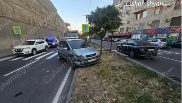 Սարալանջի պողոտայում բшխվել են «Nissan Rogue»-ը և «Opel Zafira»-ն․ վերջինը այնուհետև վրшերթի է ենթարկել հետիոտնին