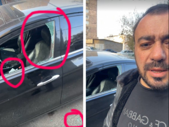 2-րդ անգամ ջարդել են Մանուկ Սուքիասյանի մեքենայի ապակին (տեսանյութ)