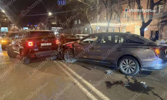 Խոշոր վթար՝ Բաղրամյան պողոտայում, բախվել են «Jeep», «Hongqi», «Chevrolet» և «Opel», 3 օտարերկրացիներ տեղափոխվել են հիվանդանոց